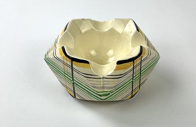 Lot 5535 - CLARICE CLIFF; an unusual hand painted Art...