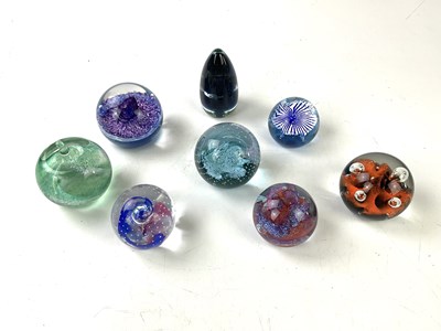 Lot 5544 - CAITHNESS; seven glass paperweights to include...