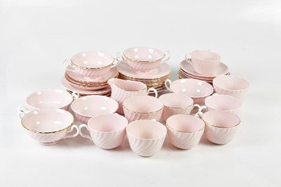 Lot 5426 - MINTON; a part tea service with ribbed...