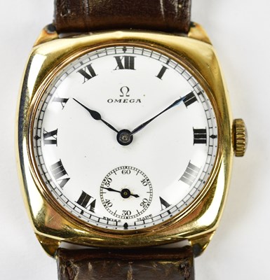 Lot 2889 - OMEGA; a 9ct yellow gold gentleman’s vintage...