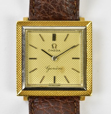 Lot 2879 - OMEGA; a gentleman’s 1970s 18ct yellow gold...