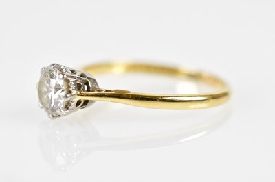 Lot 37 - An 18ct yellow gold platinum tipped diamond...