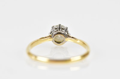 Lot 37 - An 18ct yellow gold platinum tipped diamond...