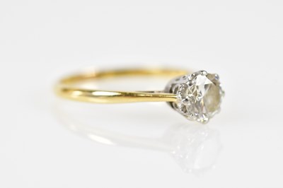 Lot 37 - An 18ct yellow gold platinum tipped diamond...