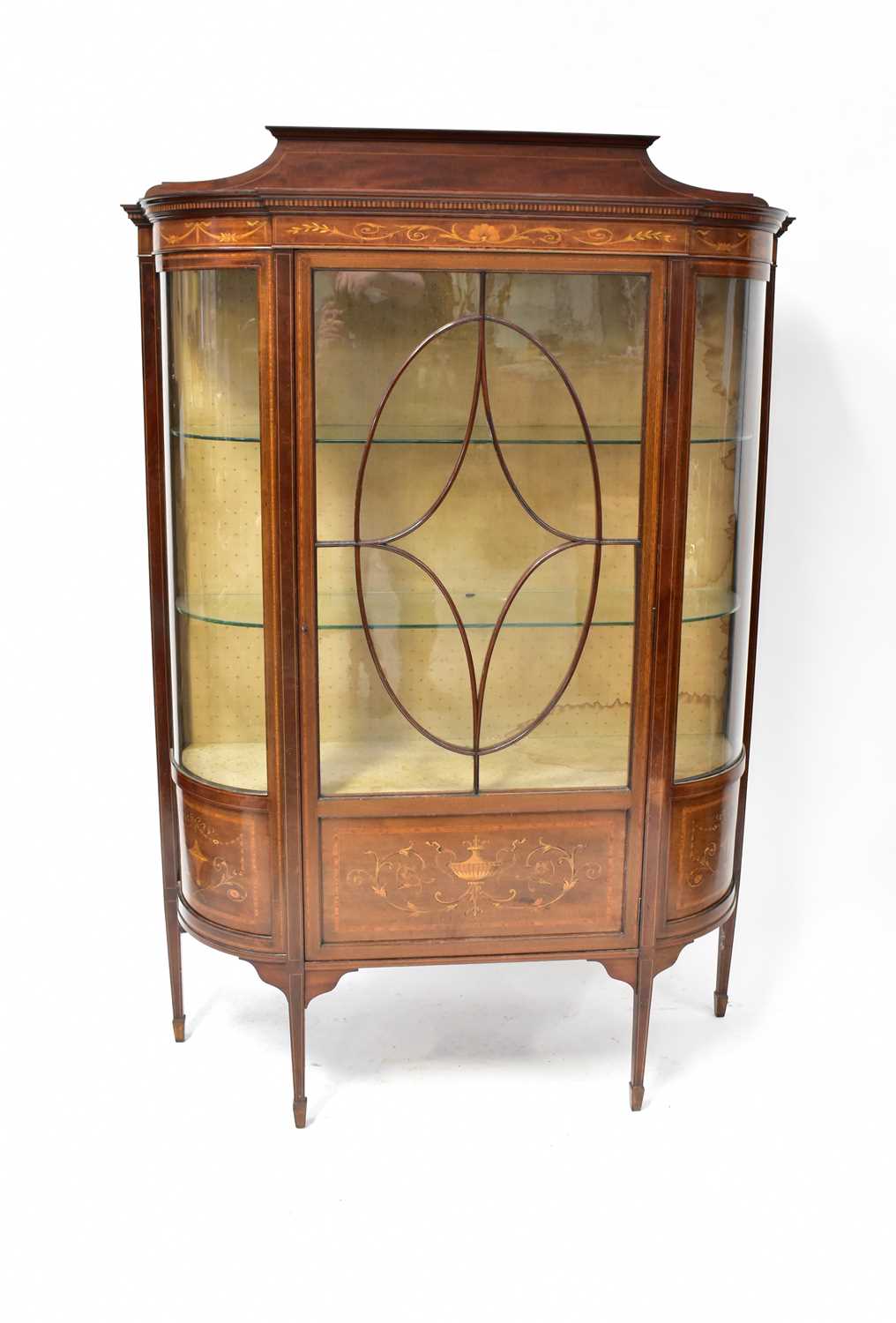 Lot 26 - MAPLE & CO; an Edwardian-style inlaid mahogany...