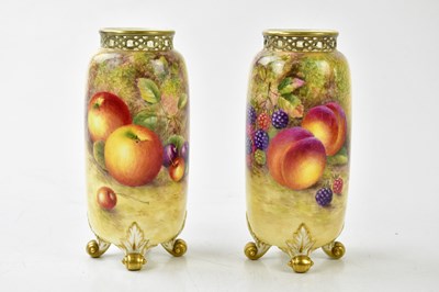 Lot 5397 - HARRY AYRTON FOR ROYAL WORCESTER; a pair of...