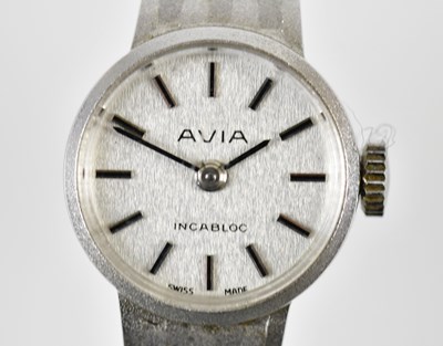 Lot 2890 - AVIA; a lady's vintage 9ct white gold...