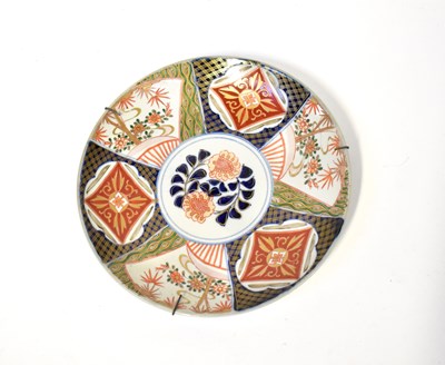 Lot 429 - A late 19th/early 20th century Oriental Imari palette wall plaque