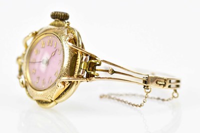 Lot 8 - An unusual hinged bangle set with a 14ct...