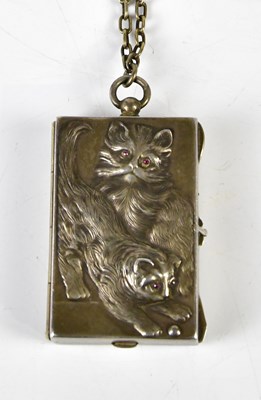 Lot 2312 - A 900 grade silver necessaire of rectangular...