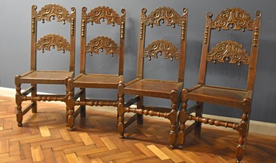 Lot 6507 - A set of four late 17th century Derbyshire...