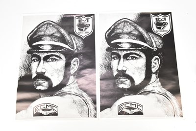 Lot 448 - Two German original black and white posters,...