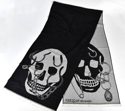 Lot 983 - ALEXANDER MCQUEEN; a 100% wool grey and black...