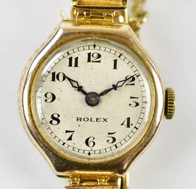 Lot 2874 - ROLEX; a lady's vintage 9ct yellow gold...