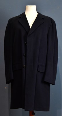 Lot 1031 - SKOPES; a 100% cashmere navy blue full length...