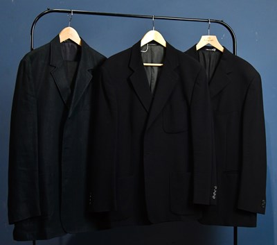Lot 1007 - CORNELIANI; a black 100% wool blazer, a Pal...