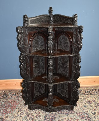 Lot 6577 - An unusual late Victorian four tier...