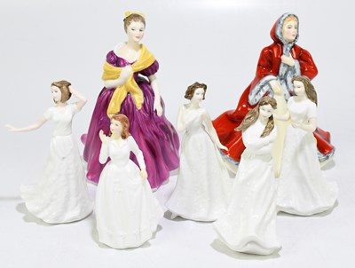 Lot 739 - ROYAL DOULTON; seven assorted figures...