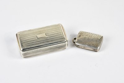 Lot 2240 - A William IV hallmarked silver snuff box of...