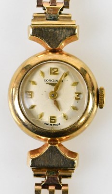 Lot 2929 - LONGINES; a lady's vintage 9ct yellow gold...