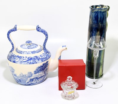Lot 791 - SPODE; an oversized tea kettle decorated in...
