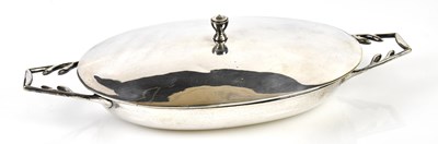 Lot 2825 - BENSON; a silver plated entree dish and cover,...