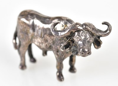 Lot 2515 - A Continental 935 grade silver water buffalo,...