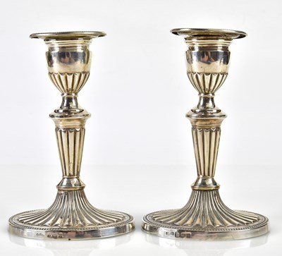 Lot 2168 - GHH; a pair of Edward VII hallmarked silver...
