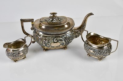 Lot 2806 - A pair of Eastern white metal vases with...