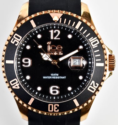 Lot 2955 - ICE; a gentleman's wristwatch with rubber...