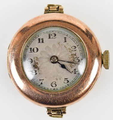 Lot 2943 - ROLEX; a 9ct gold cased vintage watch head...