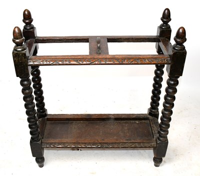 Lot 1544 - A late 19th century carved oak two division...
