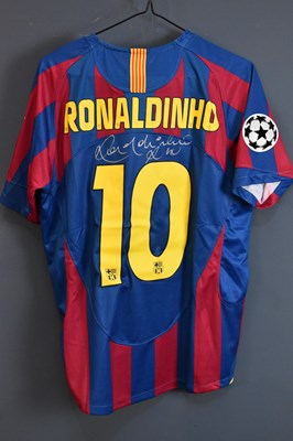 Lot 5258 - RONALDINHO; a signed Brazil 2005 retro-style...