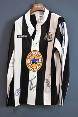 Lot 5273 - NEWCASTLE UNITED; a signed retro-style...