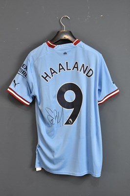 Lot 5218 - ERLING HAALAND; a Manchester City Treble...