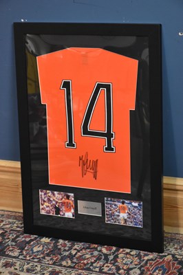 Lot 5266 - JOHANN CRUYFF; a signed Netherlands...