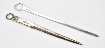 Lot 2723 - IC; a George III hallmarked silver meat skewer...
