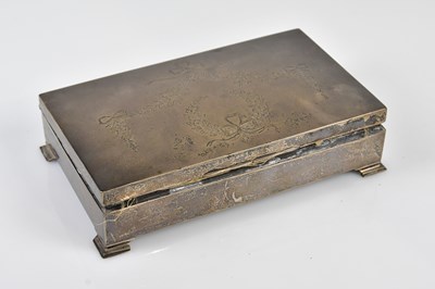 Lot 2355 - A large George V hallmarked silver rectangular...