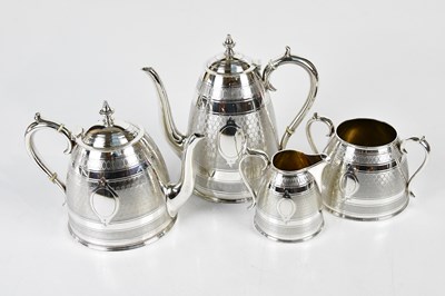 Lot 2820 - ELKINGTON & CO; a silver plated four piece tea...