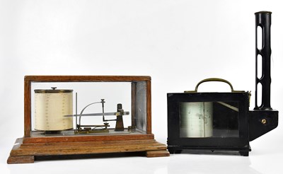 Lot 6340 - NEGRETTI & ZAMBRA; a black metal and brass...