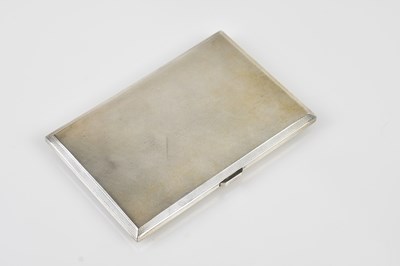 Lot 2406 - A George VI hallmarked silver engine turned...