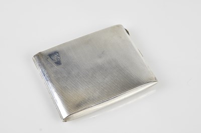 Lot 2407 - A George V hallmarked silver engine turned...
