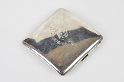 Lot 2663 - A George V hallmarked silver cigarette case,...