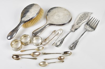 Lot 2210 - An Edward VII hallmarked silver backed hand...
