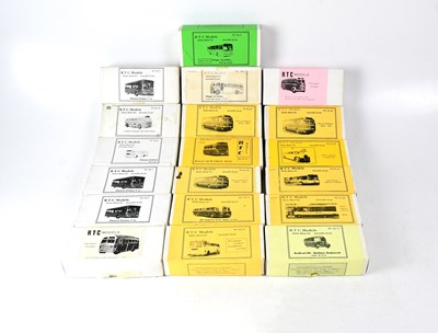 Lot 275 - RTC; nineteen model white metal kits of buses,...
