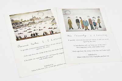 Lot 6212 - AFTER LAURENCE STEPHEN LOWRY; two folding...