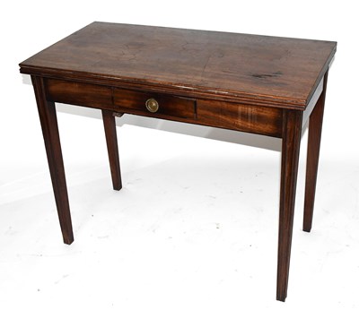 Lot 1546 - A George III mahogany tea table with single...