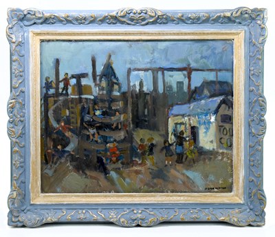 Lot 1350 - HELEN CARRICK ANDERSON; oil on board, ‘City...