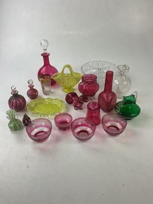 Lot 5547 - DAVIDSON; two pieces of Vaseline glass, Mary...