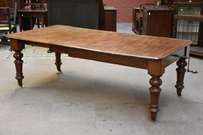 Lot 6594 - A Victorian mahogany pull-out extending dining...